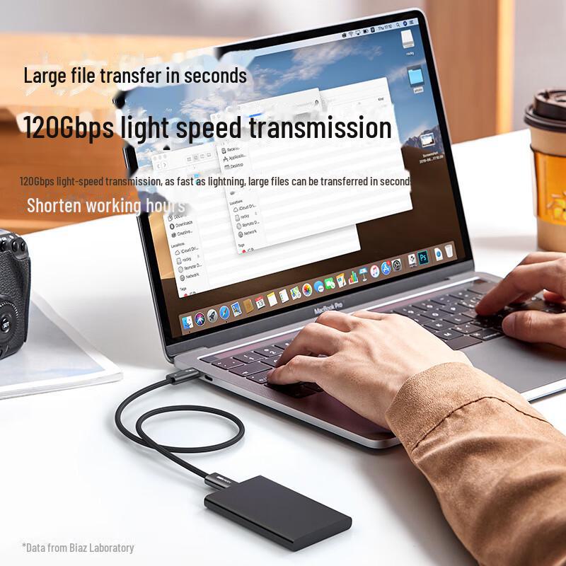 Кабель Biaz Thunderbolt 5: 120 Гбит/с, 16K HD Видео, Быстрая зарядка PD 240 Вт