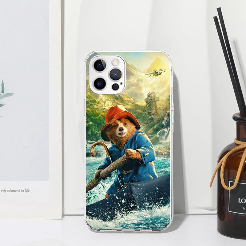 Cute P-PaddingtonS Bear Phone Case For Iphone 17 Air 16 15 Plus 16E 14 Pro Max 13 Mini 12 11 7 8 SE Fundas Soft Back Cover 17 Ai