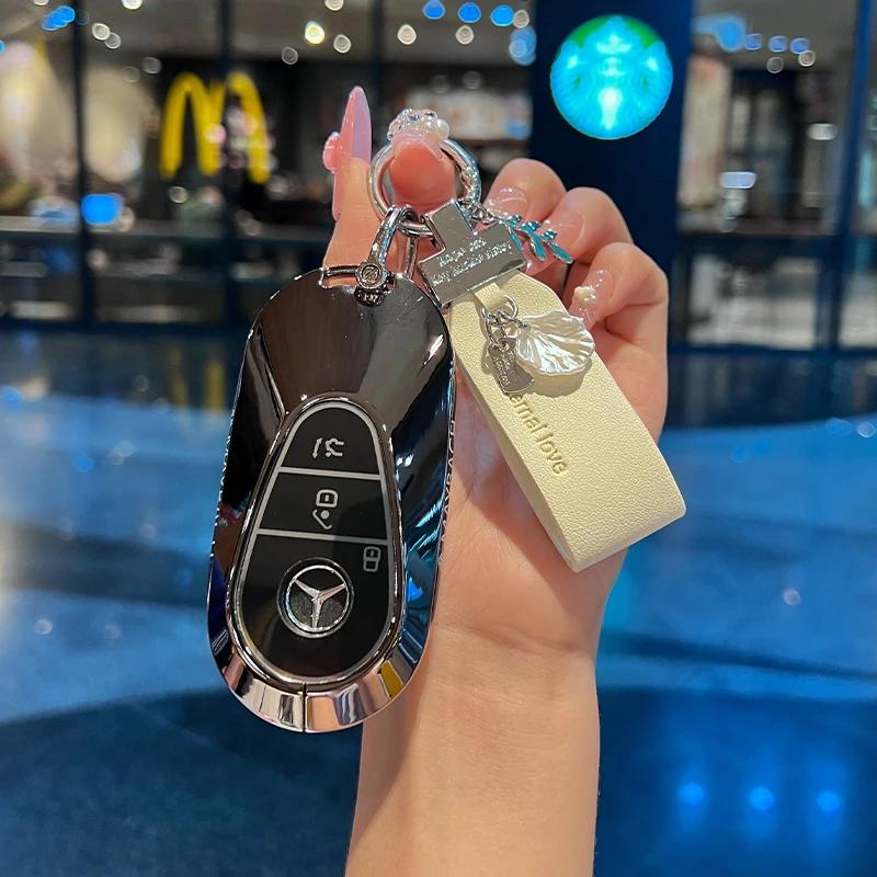 REE4 Car Smart Key Cover Case Remote Shell Fob Holder For Mercedes Benz C E S Class GLC W206 W223 W214 E300 C260 C300 S450 S500 S400