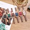 1PC Internet Celebrity Retro Temperament Ladies Watch Female, Small Square Watch Female Watch Small Green