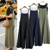 Women's Fashion Casual Summer Spring Solid Color Print Sleeveless Trousers Jumpsuits & Rompers