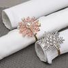 1PC Napkin Holder Christmas Tree Metal Wreath Napkin Ring Hollow Out Napkin Buckles Santa Claus Alloy Birthday Elk