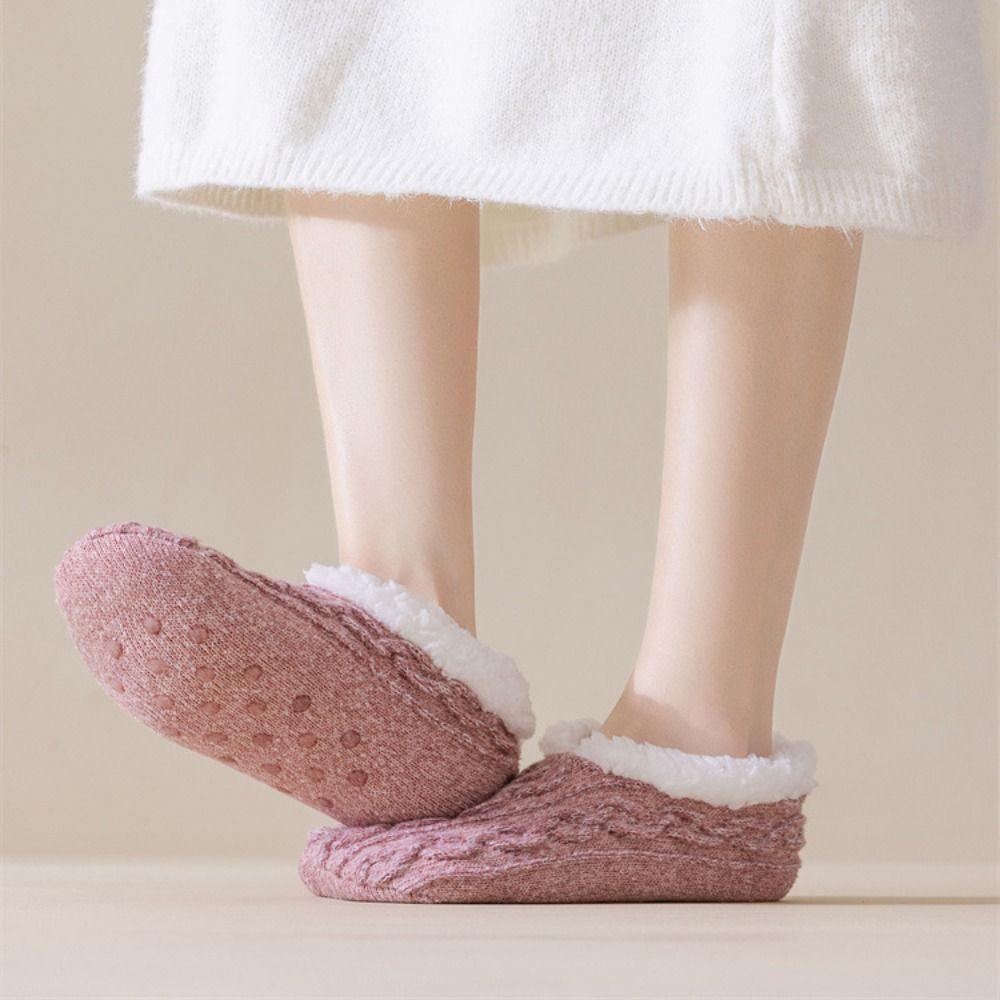 Anti-slip Thicken Plush Socks Coral Fleece Sleeping Socks Fashion Winter Floor Socks  Girls