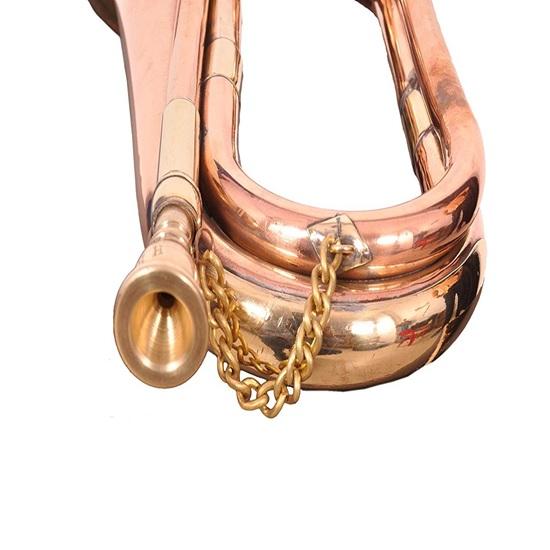 24 Cm Solid Copper Brass Bugle To Play Gift Decorative Musical Instrument Classic Style Gift