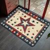 Полукруглый винтажный коврик для двери с цветочным принтом, 3D-визуальный, нескользящий, впитывающий, для входной двери, деревенский декор для дома, коврик для прихожей