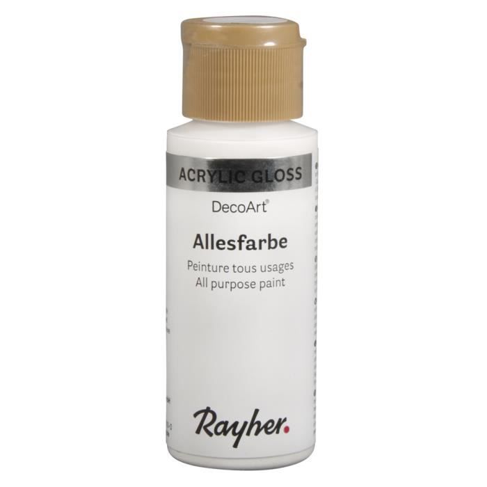 Peinture tous usages - Non spécifié - Flacon 59 ml - Gloss - Blanc neige - 59 ml