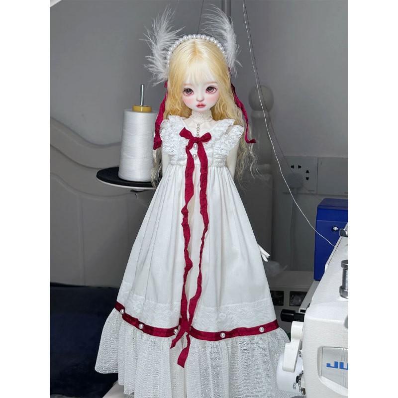 4/4 Scale BJD Doll Outfit Set White Dress Ensemble 15-35 Old Collectors