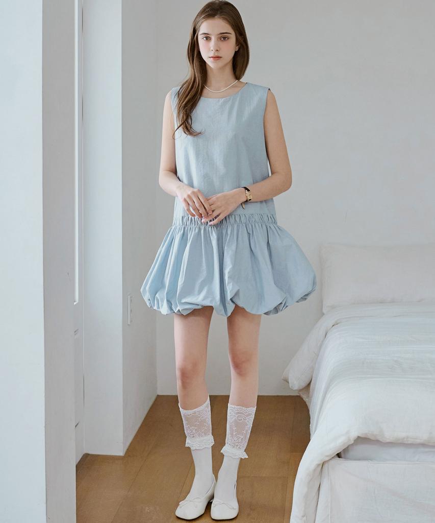 Slow Lolly Pumpkin Puff Mini Dress_4 Colors