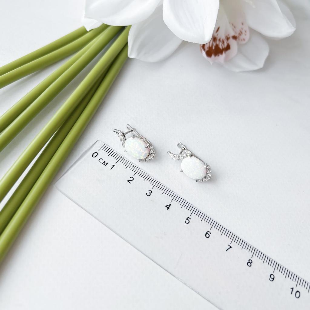 Серебряные серьги с опалом 4.323ct (2151890)