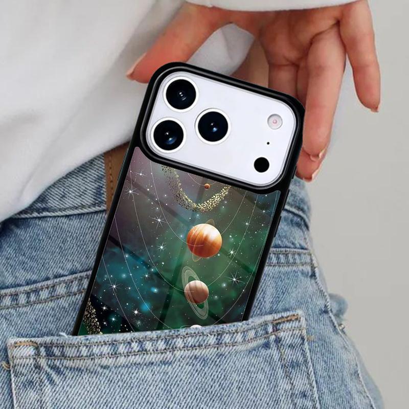 Космические Планеты Солнечная Система мягкий Чехол для Телефона для iPhone 17ProMax 12 13 14 15 16e 17 Pro Max Plus Air Cover