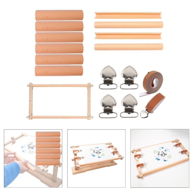 Портативная рама для вышивания с пластиковым и металлическим зажимом для ткани, регулируемый зажим для вышивания на раме для рукоделия