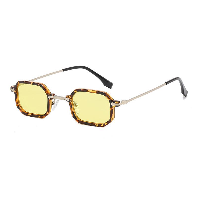 Small Square Metal Sunglasses Anti-Blue Outdoor Sunshade Glasses Square Retro Sunglasses