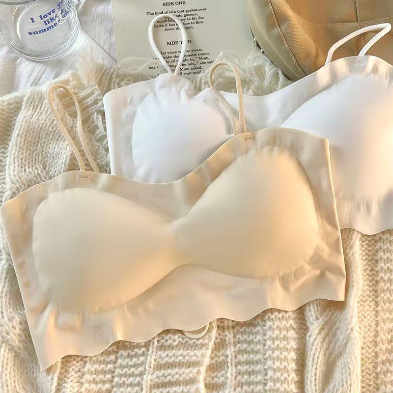 Женский бесшовный бандо из ледяного шелка: Легкая, Удобная, Сексуальная Бюстгальтер-Камисоль Без Косточек