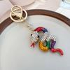 1 шт. креативный милый брелок в виде змеи со стразами и эмалью, подвесной кулон, украшение для друзей B6H7