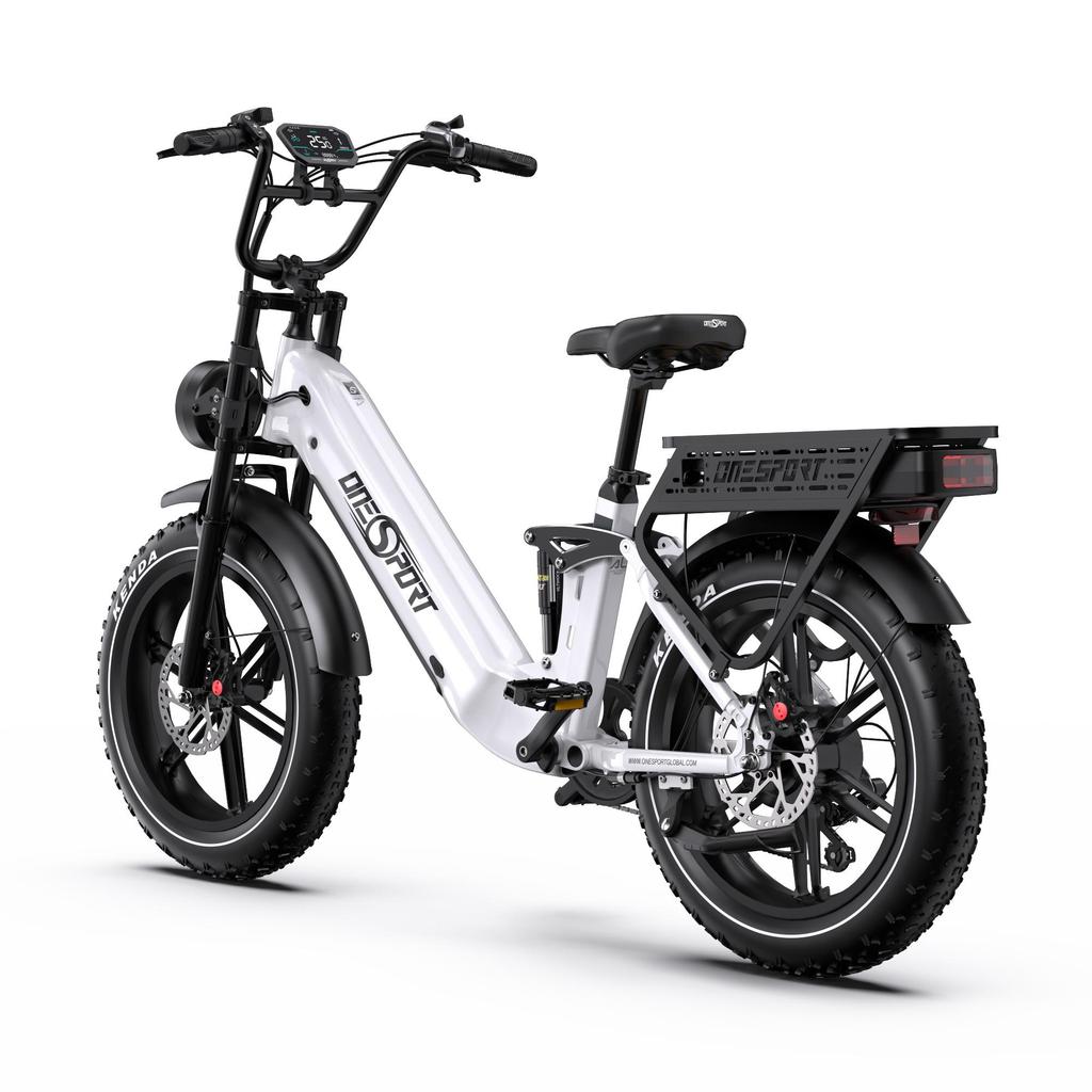 Electric Bicycle Onesport 20" 500W Motor Full Suspension 48V 36AH Adult Ebike Top Speed25Km/h 7 Speed Load 120Kg OT08 Pro