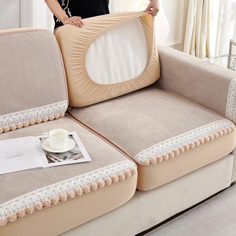 Чехол для дивана All-Inclusive Universal Sofa Four Seasons Universal Modern Simple Chenille Non-Slip Sofa Cushion