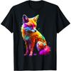 Лиса Полигон Разноцветный Любители животных Искусство Животное Лиса Футболка