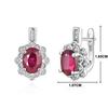 Natural Filled Ruby Jewelry Set July Birthstone 925 Silver Ring Earrings Necklace for Women Wedding Banquet Gifts Rare Precious