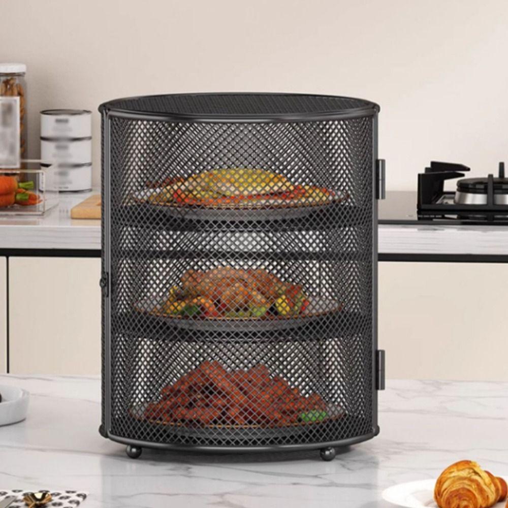 Штабелируемая кухонная полка для хранения Дышащие овощные шкафы Настольная овощная крышка Дом