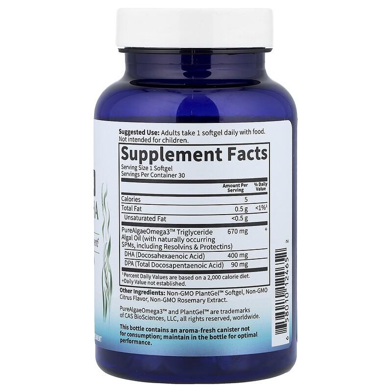 Dr. Formulated, Vegan Prenatal DHA, 400 mg, 30 Softgels