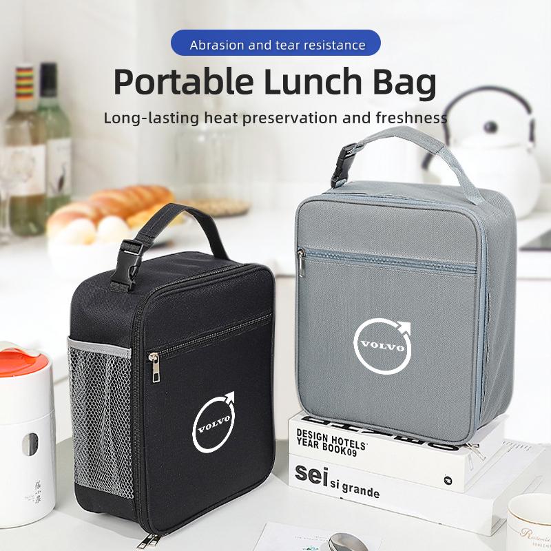 cujgl8 Car LOGO Travelling Lunch Bag Lunch Tote Bag Picnic Drinks Cooler Bag For Volvo XC40 XC60 XC70 XC90 V40 V60 V90 S60 S80 S90