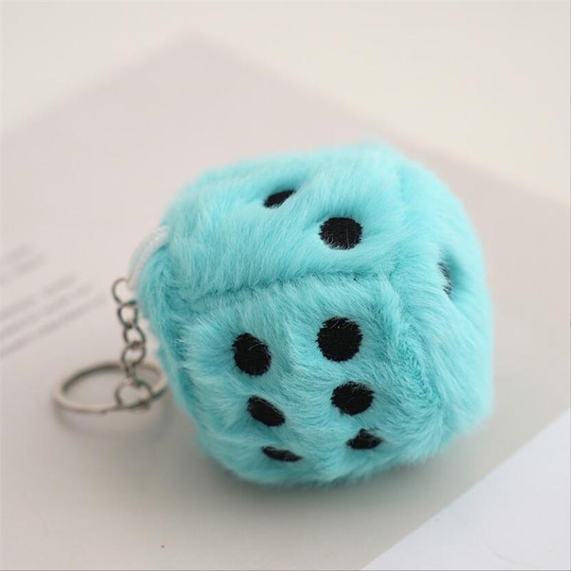 Simulation Dice Plush Toys for Children's Digital Puzzle Enlightenment Doll Bag Pendant Key Chain 6Cm