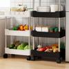 3/4 Tier Slim Slide Organizer Shelf Rolling Utility Cart Storage Shelf Movable Gap Storage Bathroom Storage Rack With Wheels