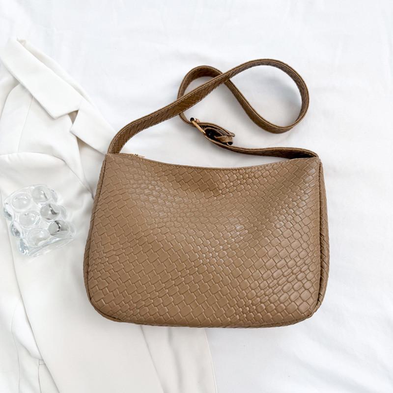 Большая сумка через плечо из ПУ, сумка-тоут, плетеные узоры для работы, прогулок, повседневная