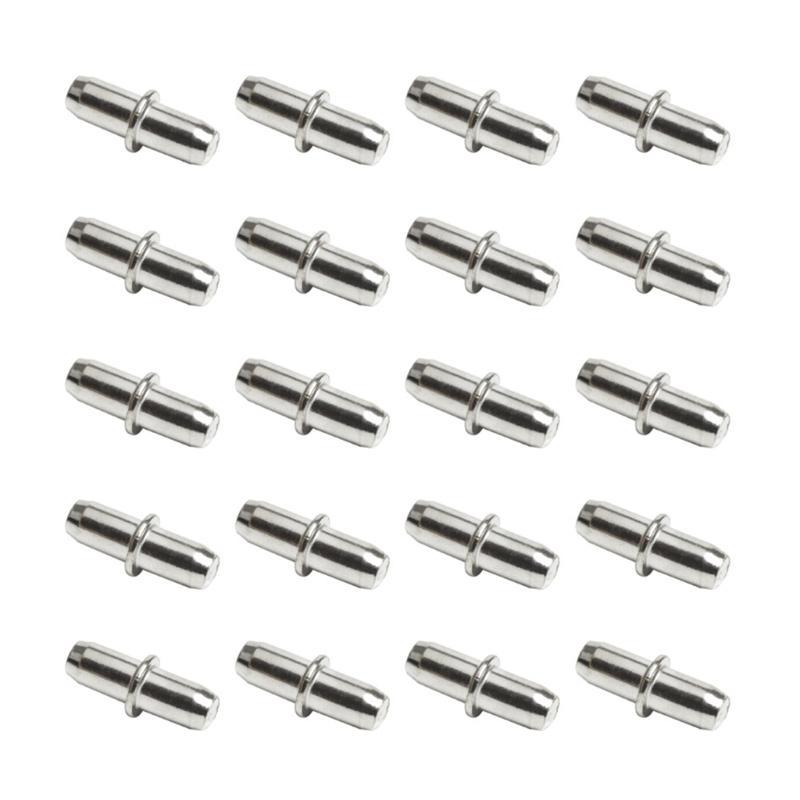 20Pcs Metal Cabinet Wardrobe Shelf Support Pins Studs Pegs Bookcases Brackets