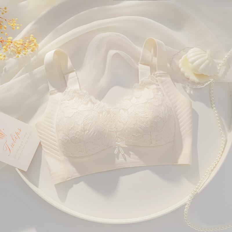 Seamless Wire-Free Push-Up Bra for Large Bust with Side Support