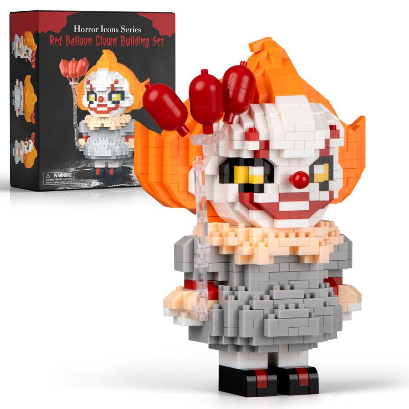 Non-Toxic “Halloween Themed Halloween Building Blocks: Handmade Death Clowns And Horror Scenes – Creative Holiday Joy For Children!”