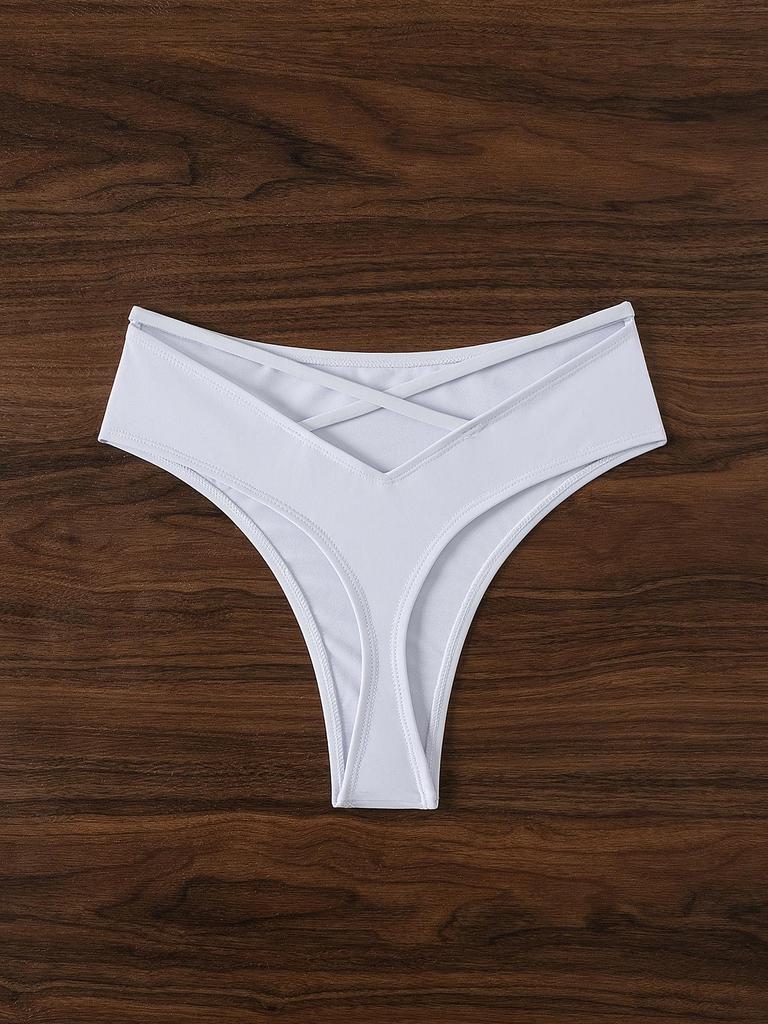 2025 Европейский и Американский Сексуальный Купальник Бикини Однотонного Цвета с Шортами для Женщин