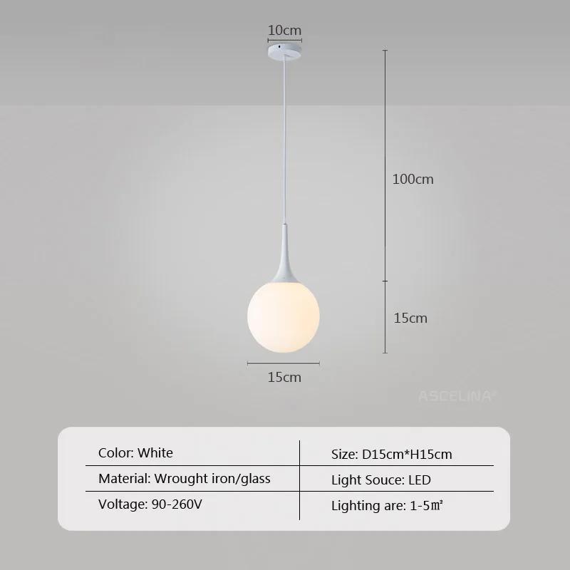 Подвесные светильники в стиле ретро с белым стеклянным шаром в стиле лофт, светодиодные подвесные светильники для гостиной, освещение для дома, черно-белые роговые светильники