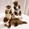 Kawaii ReaListic Otter Plush Toys Stuffed Appease Baby Animal Bank Beaver Doll Pillow Christmas Birthday Party Gift Room Decor
