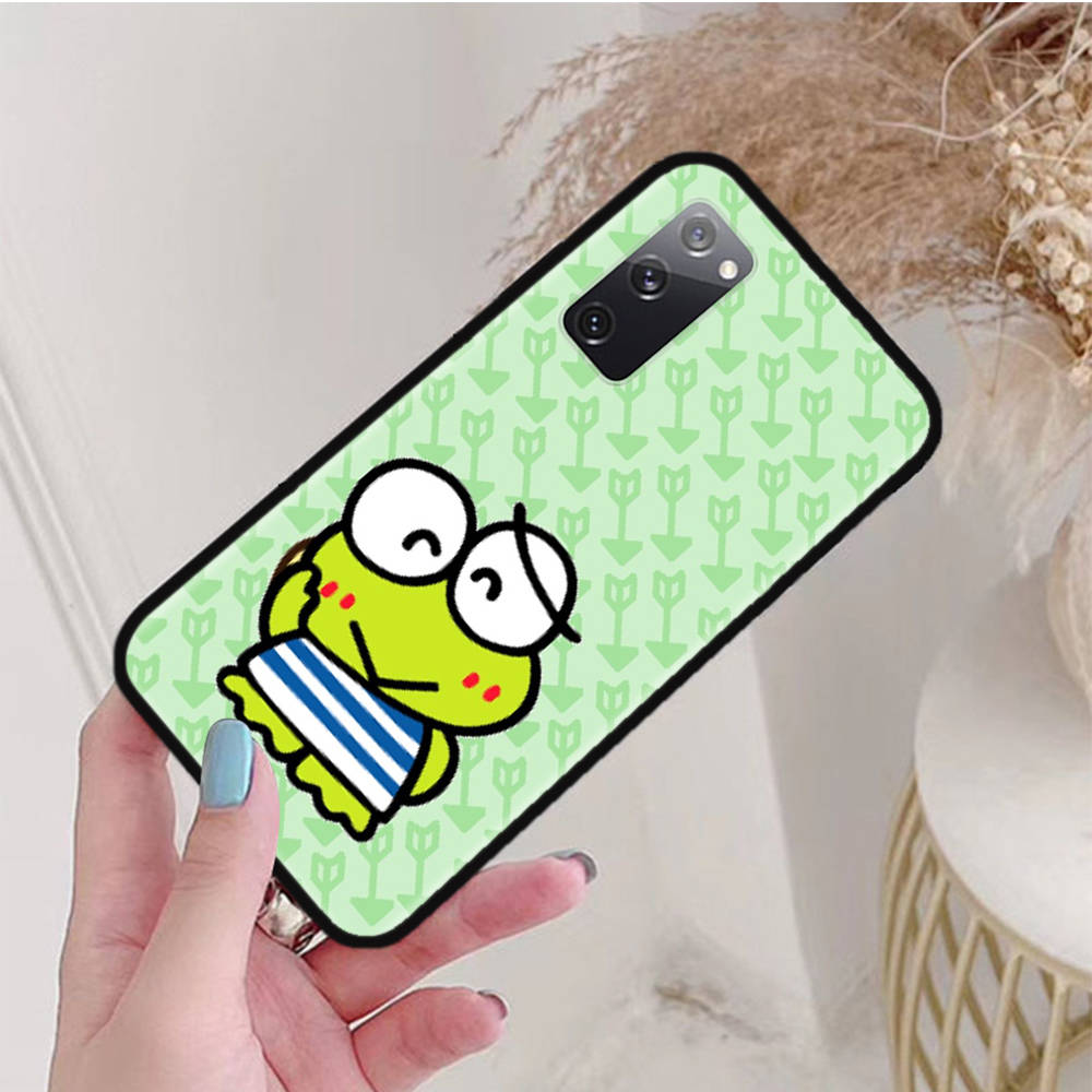 Black Case for iPhone 16 15 Plus 14 13 12 11 Pro 8 6 SE XR XS Max P30 Nova 5T Y5P Y6 Y7 Y8P Y9 Realme C30 C33 C31 L-23 Frog Keroppi