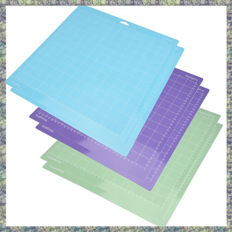 WON Коврики для резки для Cricut Maker/Maker 3/Explore 3/ Air 2/Air, 6 шт.(12X12 дюймов, Стандартная адгезия/Легкая адгезия/Сильная адгезия)