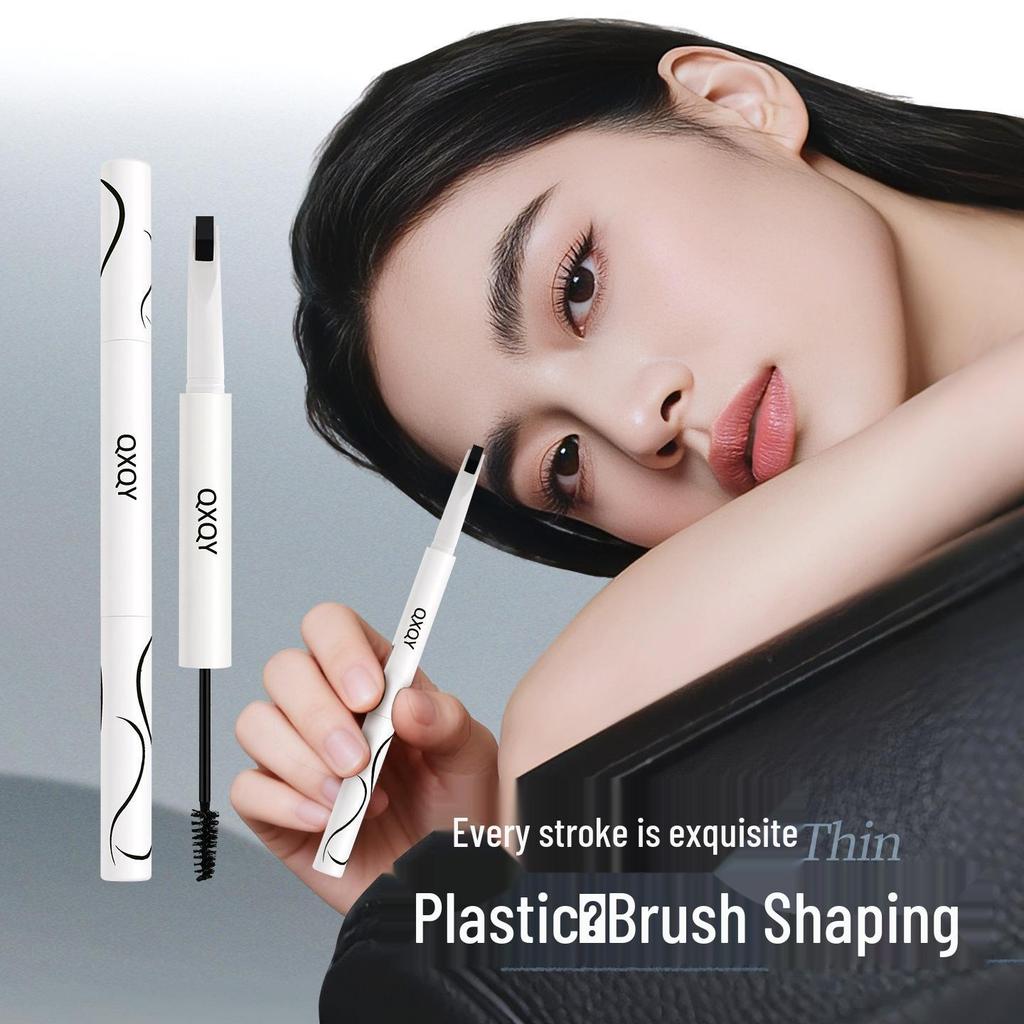 Гибкий двусторонний карандаш для бровей и тонирующая тушь: Водостойкий, Стойкий, Не размазывающийся для натуральных бровей