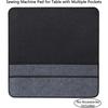 For Table Sewing Machine Pad Felt Foldable with Six Compartments Moistureproof Organizer for Sewing Accessories
