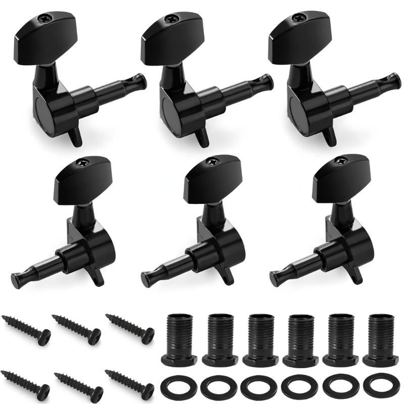 6Pcs Metal Guitar Tunings Pegs Key Tuners Machine Head Knob Guitar String Tunings Peg Guitar Replacement Part Enduring