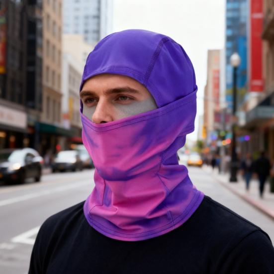 Heat-Sensitive Hooded Hat Color-Changing Fabric Opening Design Elastic Fit Temperature-Sensitive Hood Heat-reacting Outdoor Headwear