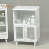 2Pcs/Set 1:12 1:6 Scale Miniature Dollhouse Bookcase Cabinet Set Mini Dollhouse Display Shelf Model Tiny Floor Storage Bookshelf Furniture Accessories