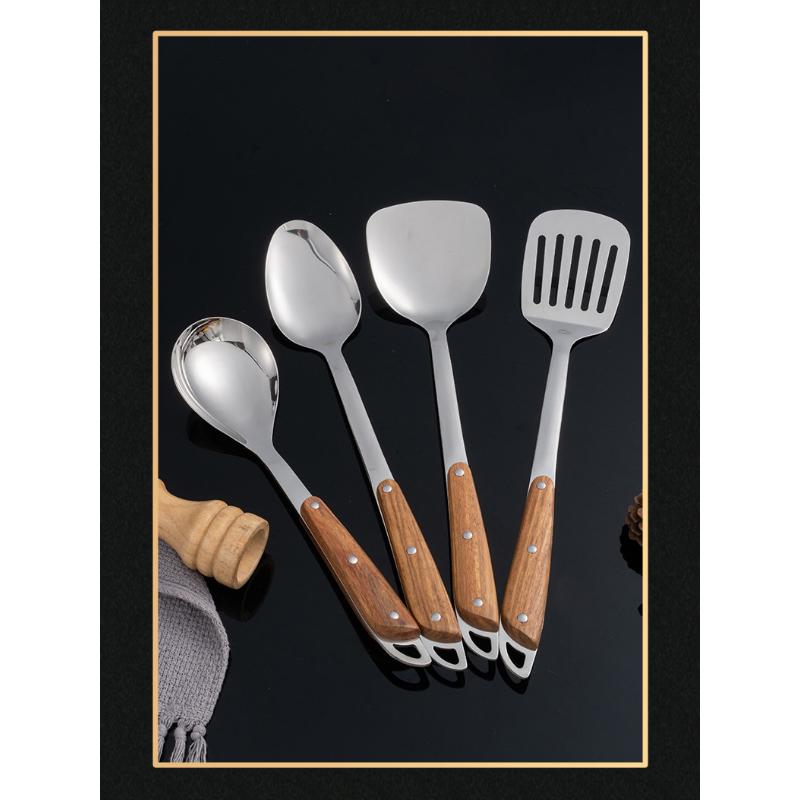 HANYANG, новинка 304, деревянная ручка, лопатка для жарки из нержавеющей стали, кухонные принадлежности, изоляционная лопатка из грушевого дерева, кухонная ложка