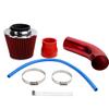 Car Universal 3" 76mm Air Filter & Cold Air Intake Pipe Turbo Induction Pipe Tube Kit With Air Filter Cone Aluminum Pipe Kit
