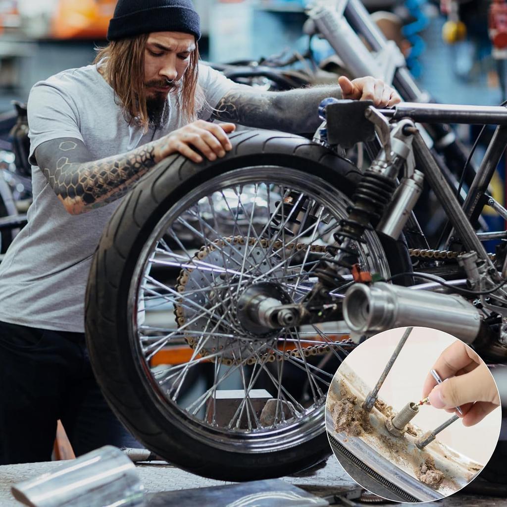 JUTOSU Tire Valve Core, Tire Repair Tool, Tire Air Valve Installation Tool, Conversion Adapter,