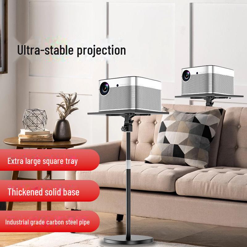 Retractable Floor Projector Stand with Metal Tray for Home & Office