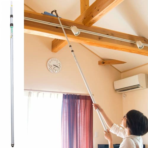 Azuma Industries Aluminum Telescopic Handle and Connecting Handle Set (3-section Telescopic Handle + 1 Main Handle) Handle Only, Lightweight and Rust-