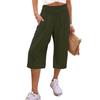 Women's Casual Loose Wide Leg Seven-tenths Pants for Summer Fashion Comfortable Breathable High Waist