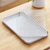 Water Storage Tea Cup Drain Tray Double Layered Rectangular Tea Tray Durable Drying Rack  For Sink