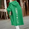 Женский осенне-зимний свитер с капюшоном, кардиган с буквенным принтом и открытым передом, с длинными рукавами, вязаное пальто, уличная одежда