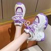 Women High Platform Leather Sneakers New Shoes 10CM Thick Sole Casual Shoes Chunky Dad Sports Sneakers